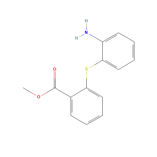 methyl 2-(2-aminophenyl)sulfanylbenzoate (CAS: 100866-62-4) - Chemical Structure and Molecular Formula 