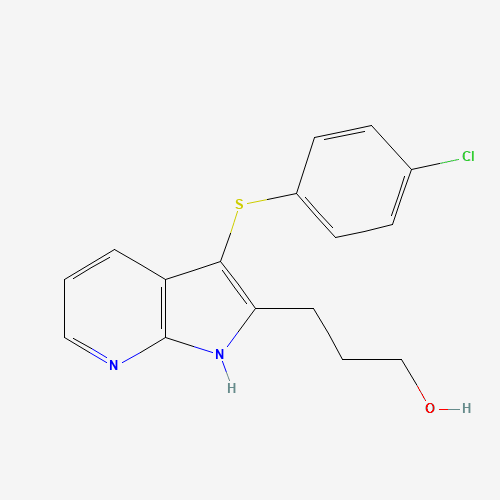 3-[3-(4-chlorophenyl)sulfanyl-1H-pyrrolo[2,3-b]pyridin-2-yl]propan-1-ol (CAS: 1346525-80-1) - Related Chemical Product