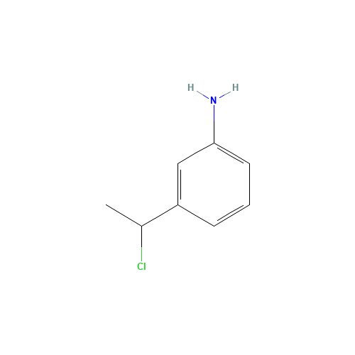 3-(1-chloroethyl)aniline (CAS: 1187968-64-4) - Chemical Structure and Molecular Formula 
