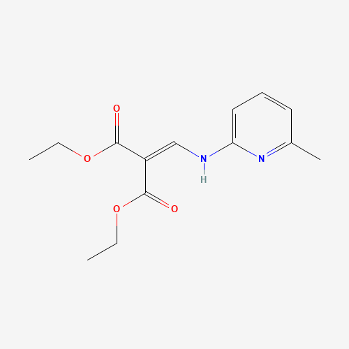 diethyl 2-[[(6-methylpyridin-2-yl)amino]methylidene]propanedioate (CAS: 13250-95-8) - Chemical Structure and Molecular Formula 
