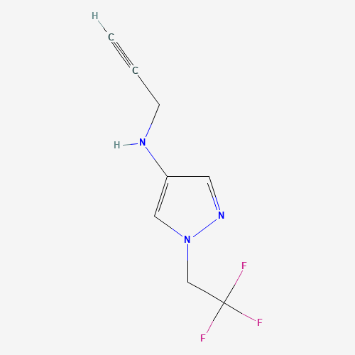 N-prop-2-ynyl-1-(2,2,2-trifluoroethyl)pyrazol-4-amine (CAS: 1315544-86-5) - Chemical Structure and Molecular Formula 