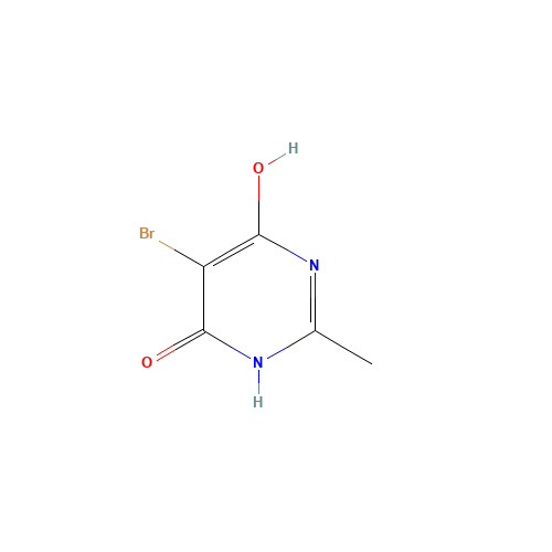 5-bromo-4-hydroxy-2-methyl-1H-pyrimidin-6-one (CAS: 4722-76-3) - Chemical Structure and Molecular Formula 