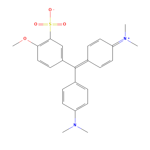 5-[[4-(dimethylamino)phenyl]-(4-dimethylazaniumylidenecyclohexa-2,5-dien-1-ylidene)methyl]-2-methoxybenzenesulfonate (CAS: 63148-81-2) - Related Chemical Product