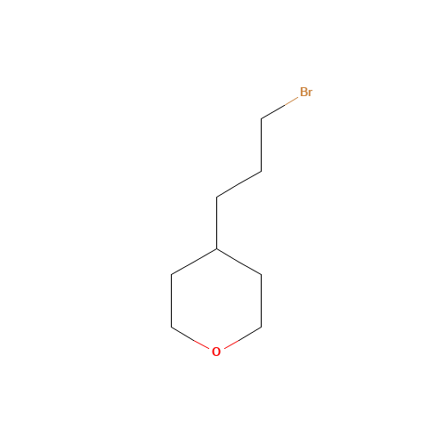 4-(3-bromopropyl)oxane (CAS: 1050496-70-2) - Chemical Structure and Molecular Formula 