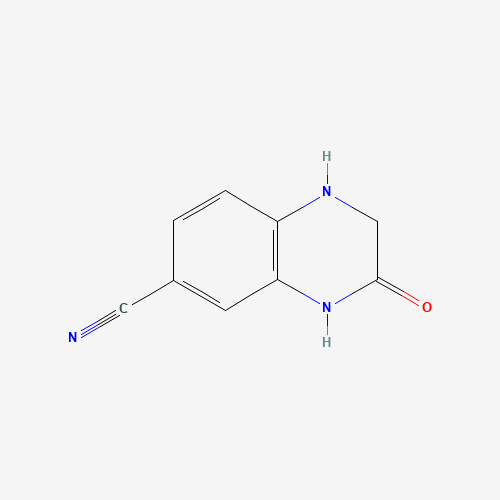 3-oxo-2,4-dihydro-1H-quinoxaline-6-carbonitrile (CAS: 186666-78-4) - Chemical Structure and Molecular Formula 