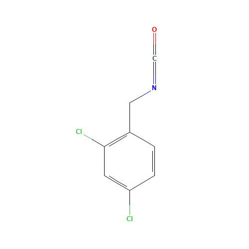2,4-dichloro-1-(isocyanatomethyl)benzene (CAS: 19654-32-1) - Chemical Structure and Molecular Formula 