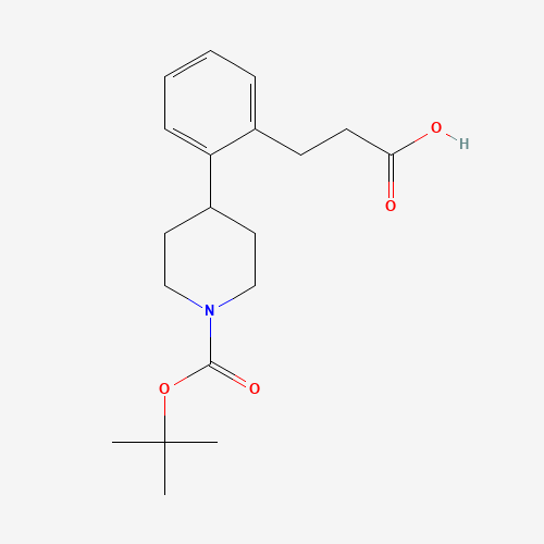 3-[2-[1-[(2-methylpropan-2-yl)oxycarbonyl]piperidin-4-yl]phenyl]propanoic acid (CAS: 170837-83-9) - Related Chemical Product