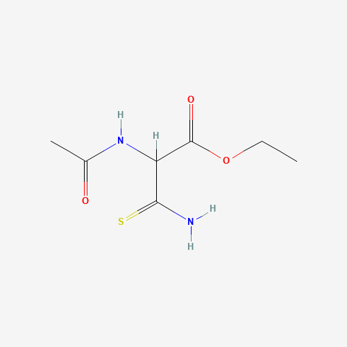 ethyl 2-acetamido-3-amino-3-sulfanylidenepropanoate (CAS: 91774-36-6) - Chemical Structure and Molecular Formula 