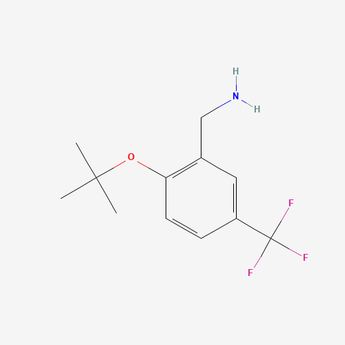 [2-[(2-methylpropan-2-yl)oxy]-5-(trifluoromethyl)phenyl]methanamine (CAS: 693248-13-4) - Chemical Structure and Molecular Formula 