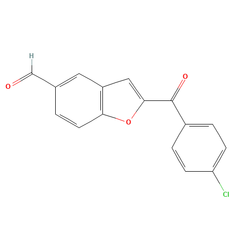 2-(4-chlorobenzoyl)-1-benzofuran-5-carbaldehyde (CAS: 300664-78-2) - Chemical Structure and Molecular Formula 