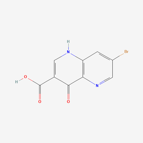 7-bromo-4-oxo-1H-1,5-naphthyridine-3-carboxylic acid (CAS: 97267-59-9) - Chemical Structure and Molecular Formula 