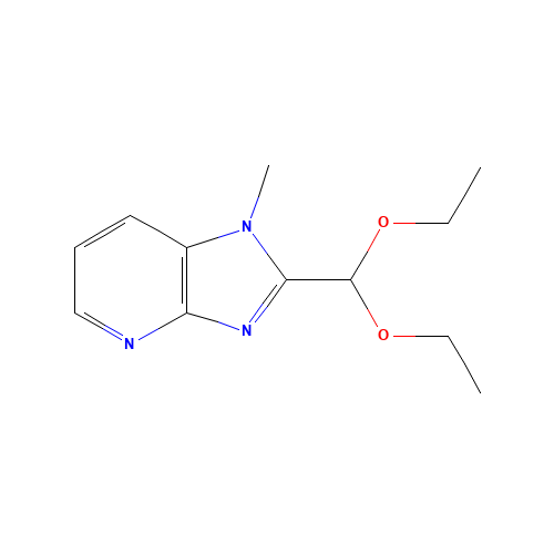 2-(diethoxymethyl)-1-methylimidazo[4,5-b]pyridine (CAS: 958254-65-4) - Chemical Structure and Molecular Formula 
