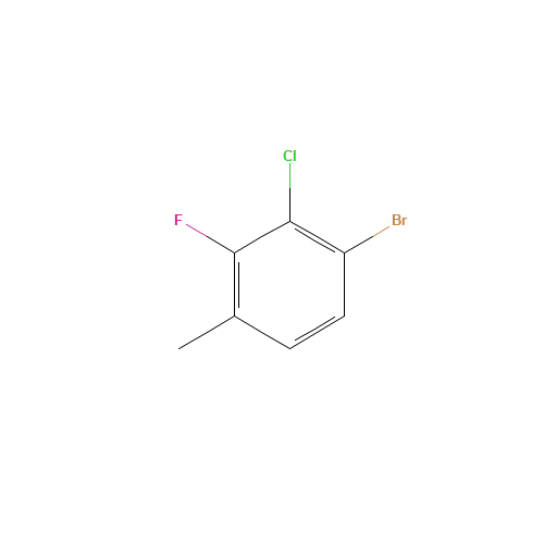 1-bromo-2-chloro-3-fluoro-4-methylbenzene (CAS: 909122-30-1) - Chemical Structure and Molecular Formula 