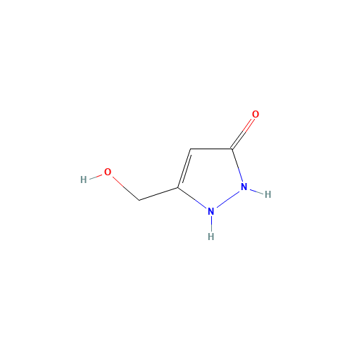 5-(hydroxymethyl)-1,2-dihydropyrazol-3-one (CAS: 70498-81-6) - Chemical Structure and Molecular Formula 
