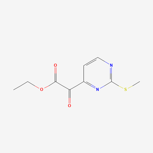 ethyl 2-(2-methylsulfanylpyrimidin-4-yl)-2-oxoacetate (CAS: 1211595-04-8) - Chemical Structure and Molecular Formula 