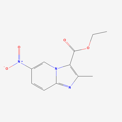 ethyl 2-methyl-6-nitroimidazo[1,2-a]pyridine-3-carboxylate (CAS: 81438-60-0) - Chemical Structure and Molecular Formula 