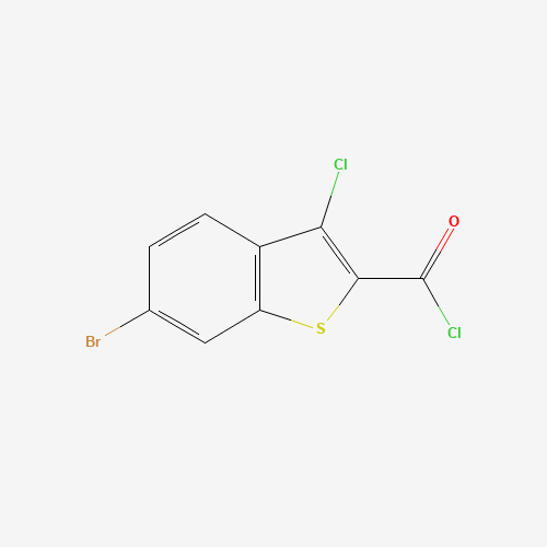 6-bromo-3-chloro-1-benzothiophene-2-carbonyl chloride (CAS: 75212-27-0) - Chemical Structure and Molecular Formula 