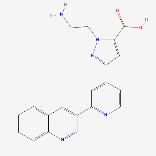 2-(2-aminoethyl)-5-(2-quinolin-3-ylpyridin-4-yl)pyrazole-3-carboxylic acid (CAS: 723337-37-9) - Related Chemical Product