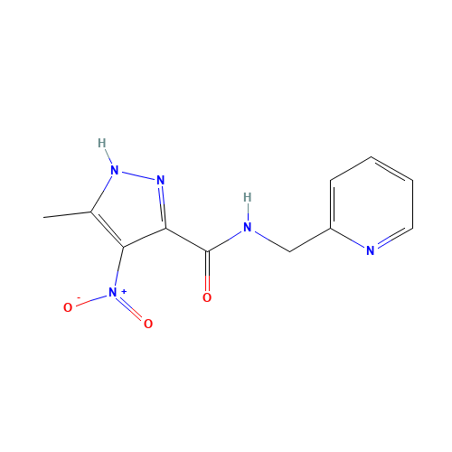 5-methyl-4-nitro-N-(pyridin-2-ylmethyl)-1H-pyrazole-3-carboxamide (CAS: 915371-94-7) - Related Chemical Product