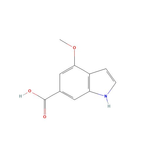 4-methoxy-1H-indole-6-carboxylic acid (CAS: 40990-53-2) - Chemical Structure and Molecular Formula 