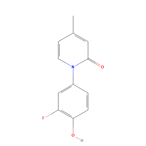 1-(3-fluoro-4-hydroxyphenyl)-4-methylpyridin-2-one (CAS: 960298-66-2) - Related Chemical Product