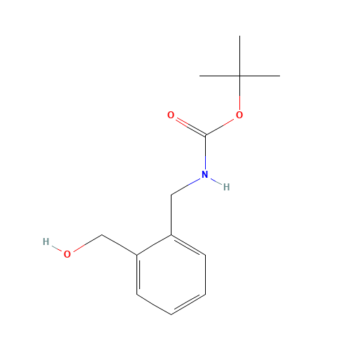 tert-butyl N-[[2-(hydroxymethyl)phenyl]methyl]carbamate (CAS: 1333114-86-5) - Chemical Structure and Molecular Formula 