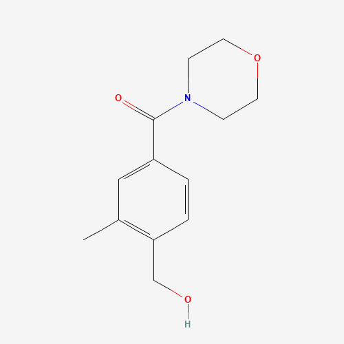 [4-(hydroxymethyl)-3-methylphenyl]-morpholin-4-ylmethanone (CAS: 1423070-22-7) - Chemical Structure and Molecular Formula 