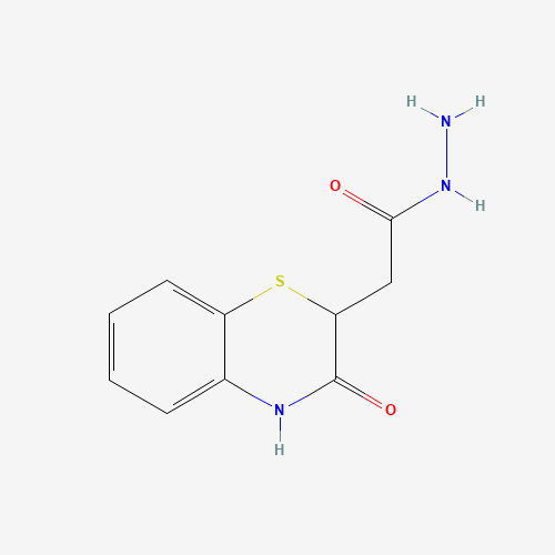 2-(3-oxo-4H-1,4-benzothiazin-2-yl)acetohydrazide (CAS: 175202-65-0) - Chemical Structure and Molecular Formula 
