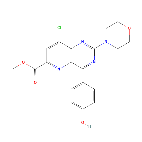 methyl 8-chloro-2-morpholin-4-yl-4-(4-oxocyclohexa-2,5-dien-1-ylidene)-3H-pyrido[3,2-d]pyrimidine-6-carboxylate (CAS: 1240122-86-4) - Related Chemical Product