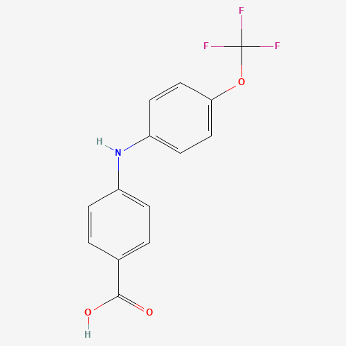 4-[4-(trifluoromethoxy)anilino]benzoic acid (CAS: 617245-21-3) - Chemical Structure and Molecular Formula 