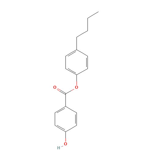 (4-butylphenyl) 4-hydroxybenzoate (CAS: 41141-19-9) - Chemical Structure and Molecular Formula 