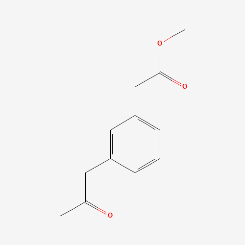 methyl 2-[3-(2-oxopropyl)phenyl]acetate (CAS: 792917-99-8) - Chemical Structure and Molecular Formula 