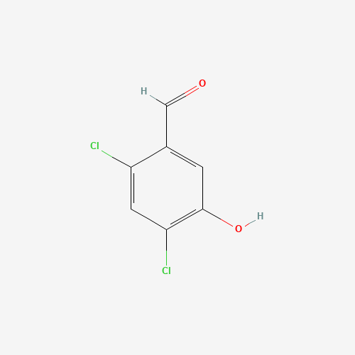2,4-dichloro-5-hydroxybenzaldehyde (CAS: 56962-15-3) - Chemical Structure and Molecular Formula 