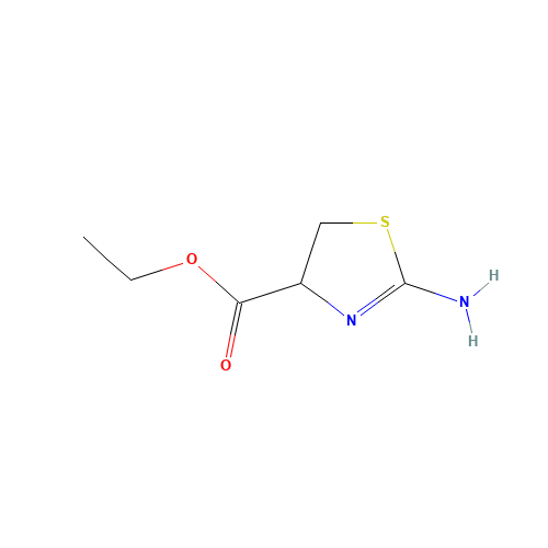 ethyl 2-amino-4,5-dihydro-1,3-thiazole-4-carboxylate (CAS: 7403-11-4) - Chemical Structure and Molecular Formula 