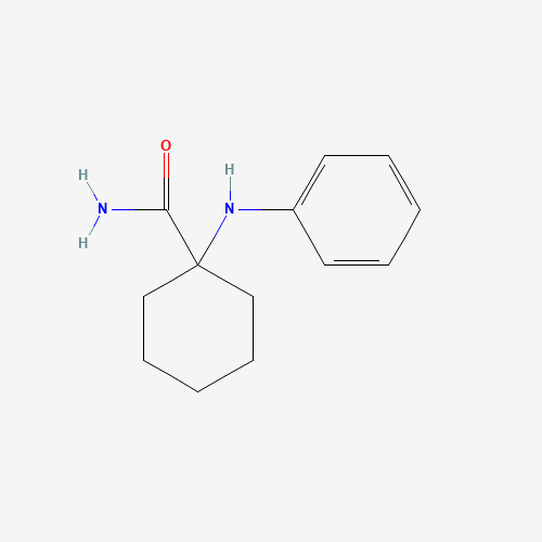 1-anilinocyclohexane-1-carboxamide (CAS: 64269-12-1) - Chemical Structure and Molecular Formula 