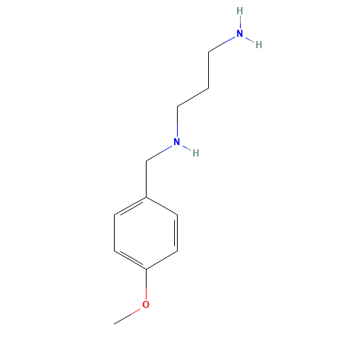 N'-[(4-methoxyphenyl)methyl]propane-1,3-diamine (CAS: 106353-11-1) - Chemical Structure and Molecular Formula 