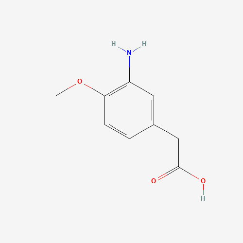 2-(3-amino-4-methoxyphenyl)acetic acid (CAS: 63304-81-4) - Chemical Structure and Molecular Formula 