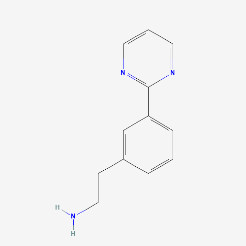2-(3-pyrimidin-2-ylphenyl)ethanamine (CAS: 910404-93-2) - Chemical Structure and Molecular Formula 