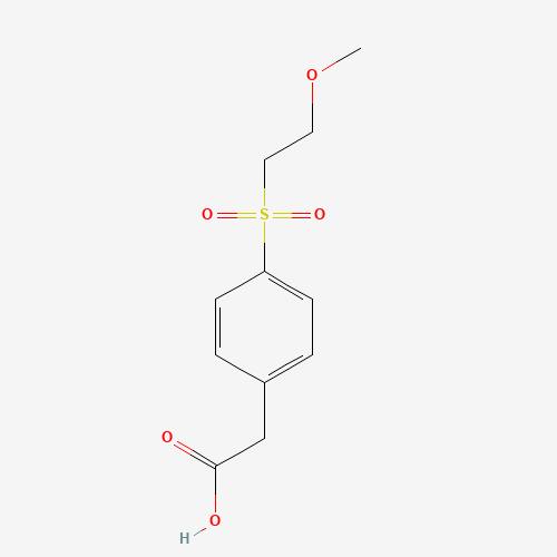 2-[4-(2-methoxyethylsulfonyl)phenyl]acetic acid (CAS: 1155610-14-2) - Chemical Structure and Molecular Formula 