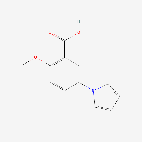 2-methoxy-5-pyrrol-1-ylbenzoic acid (CAS: 53242-72-1) - Chemical Structure and Molecular Formula 