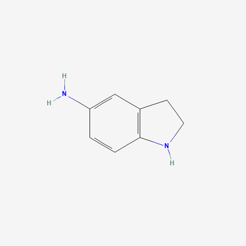 2,3-dihydro-1H-indol-5-amine (CAS: 15918-80-6) - Chemical Structure and Molecular Formula 