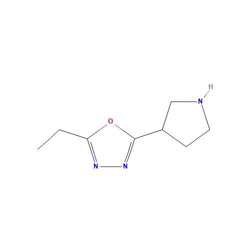 2-ethyl-5-pyrrolidin-3-yl-1,3,4-oxadiazole (CAS: 1263387-71-8) - Related Chemical Product