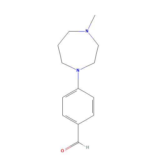 4-(4-methyl-1,4-diazepan-1-yl)benzaldehyde (CAS: 166438-86-4) - Chemical Structure and Molecular Formula 