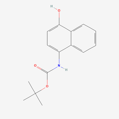 tert-butyl N-(4-hydroxynaphthalen-1-yl)carbamate (CAS: 285984-22-7) - Chemical Structure and Molecular Formula 