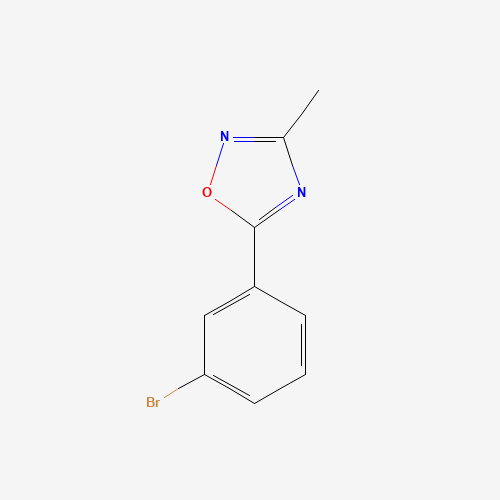 5-(3-bromophenyl)-3-methyl-1,2,4-oxadiazole (CAS: 160377-58-2) - Chemical Structure and Molecular Formula 