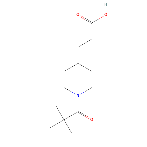 3-[1-(2,2-dimethylpropanoyl)piperidin-4-yl]propanoic acid (CAS: 1267555-07-6) - Related Chemical Product