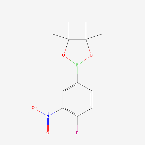 2-(4-fluoro-3-nitrophenyl)-4,4,5,5-tetramethyl-1,3,2-dioxaborolane (CAS: 1218791-09-3) - Chemical Structure and Molecular Formula 