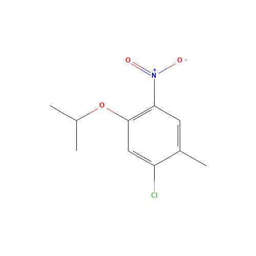 1-chloro-2-methyl-4-nitro-5-propan-2-yloxybenzene (CAS: 1032903-50-6) - Chemical Structure and Molecular Formula 