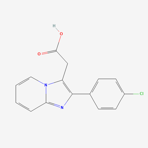 2-[2-(4-chlorophenyl)imidazo[1,2-a]pyridin-3-yl]acetic acid (CAS: 17745-06-1) - Chemical Structure and Molecular Formula 