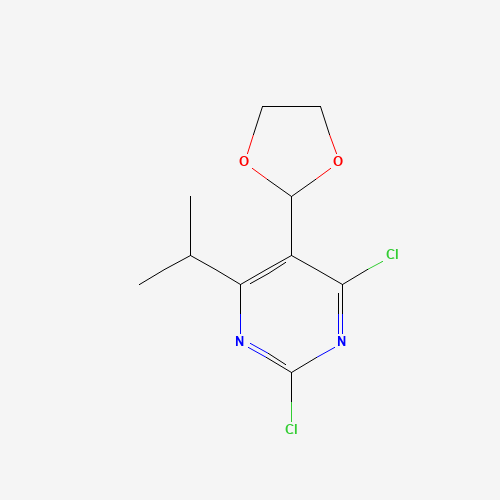 2,4-dichloro-5-(1,3-dioxolan-2-yl)-6-propan-2-ylpyrimidine (CAS: 916480-92-7) - Related Chemical Product